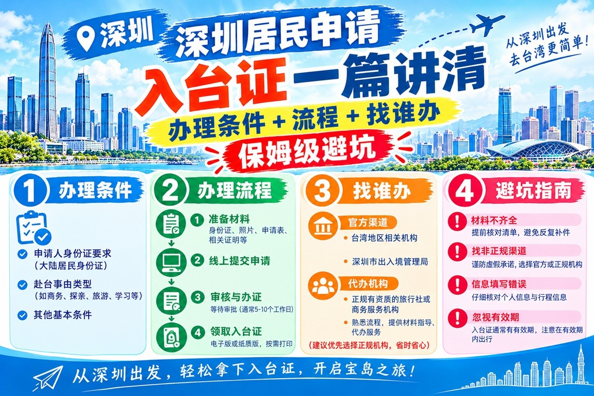 深圳去台湾签证怎么办理省心版经验总结 台湾通行证要求+申请流程+哪里办